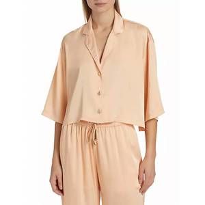 NEW GENERATION LOVE kenzie button-up top in creamsicle